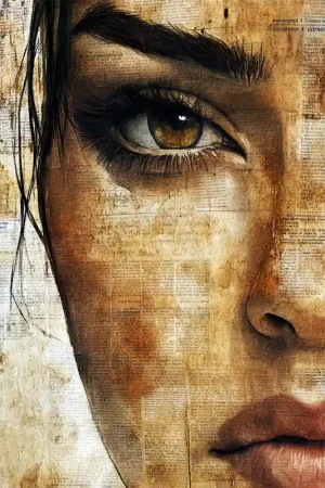 Speciale Aanbieding Half gezicht schilderij